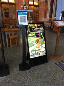 Image of our A-Board Battery Powered Display 43 inch on customer site 3