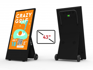 Image of our 43 inch High Vibrance A-Board Advertising Display