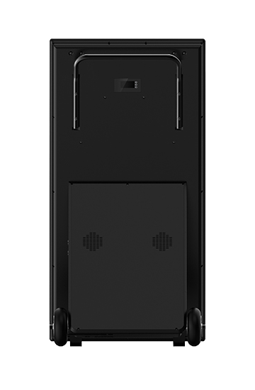 Image of our A-Board Battery Powered Display 43 inch rear view