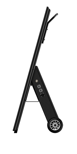 Image of our A-Board Battery Powered Display 43 inch side view