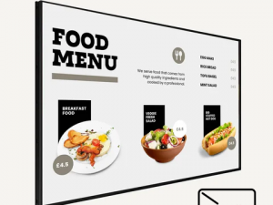 Image of our 43 inch Digital Menu Board