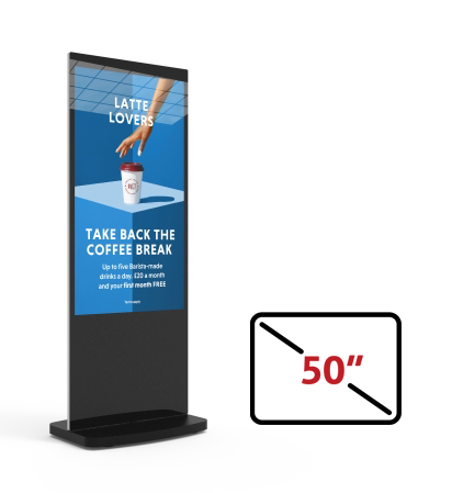 Image of our 50 inch Free Standing Podium Advertising Display